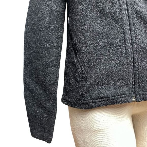Ibex 100% Merino Wool Jacket Sweater Charcoal Gray Full Zip Fitted USA Made Med - Picture 8 of 16